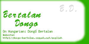 bertalan dongo business card